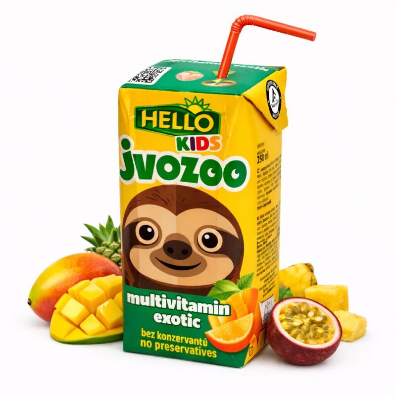 Hello Ovozoo pitíčko – multivitamin exotic 250 ml